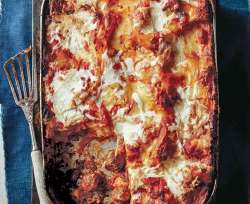 Family Style Meatball Lasagna