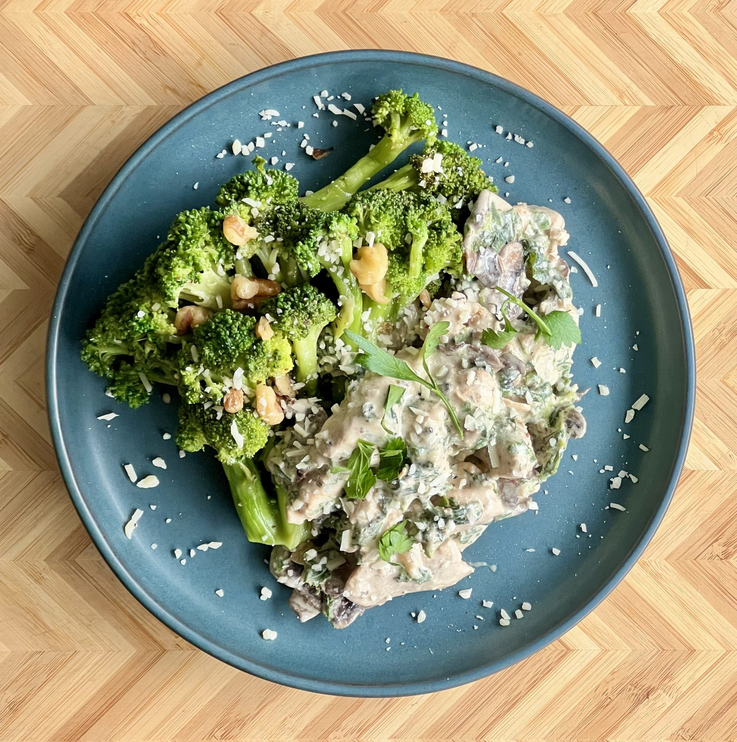 Carb Conscious Alfredo Chicken