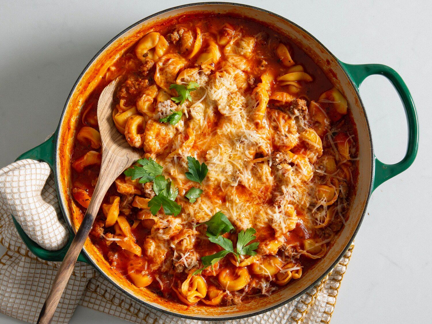 Family Beef Tortellini Bake