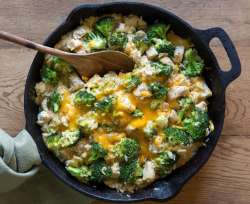 Family Cheesy Chicken Broccoli and Rice