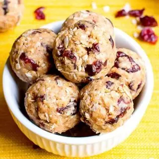 Cranberry White Chocolate Energy Balls