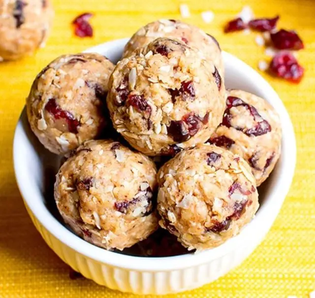 Cranberry White Chocolate Energy Balls