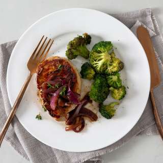 Carb Conscious Honey Glazed Pork Chop