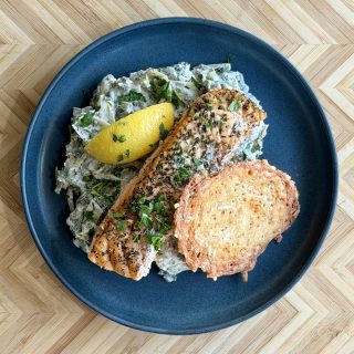 Carb Conscious Spinach Artichoke Salmon