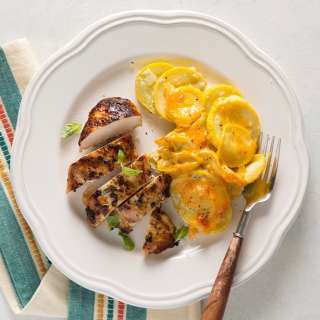 Carb Conscious Roasted Basil Chicken
