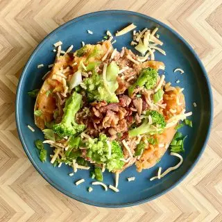 Flex BBQ Chicken Stuffed Sweet Potatoes