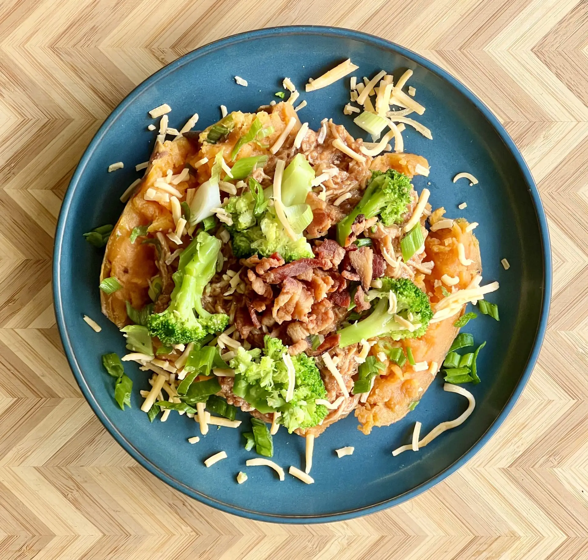 Flex BBQ Chicken Stuffed Sweet Potatoes