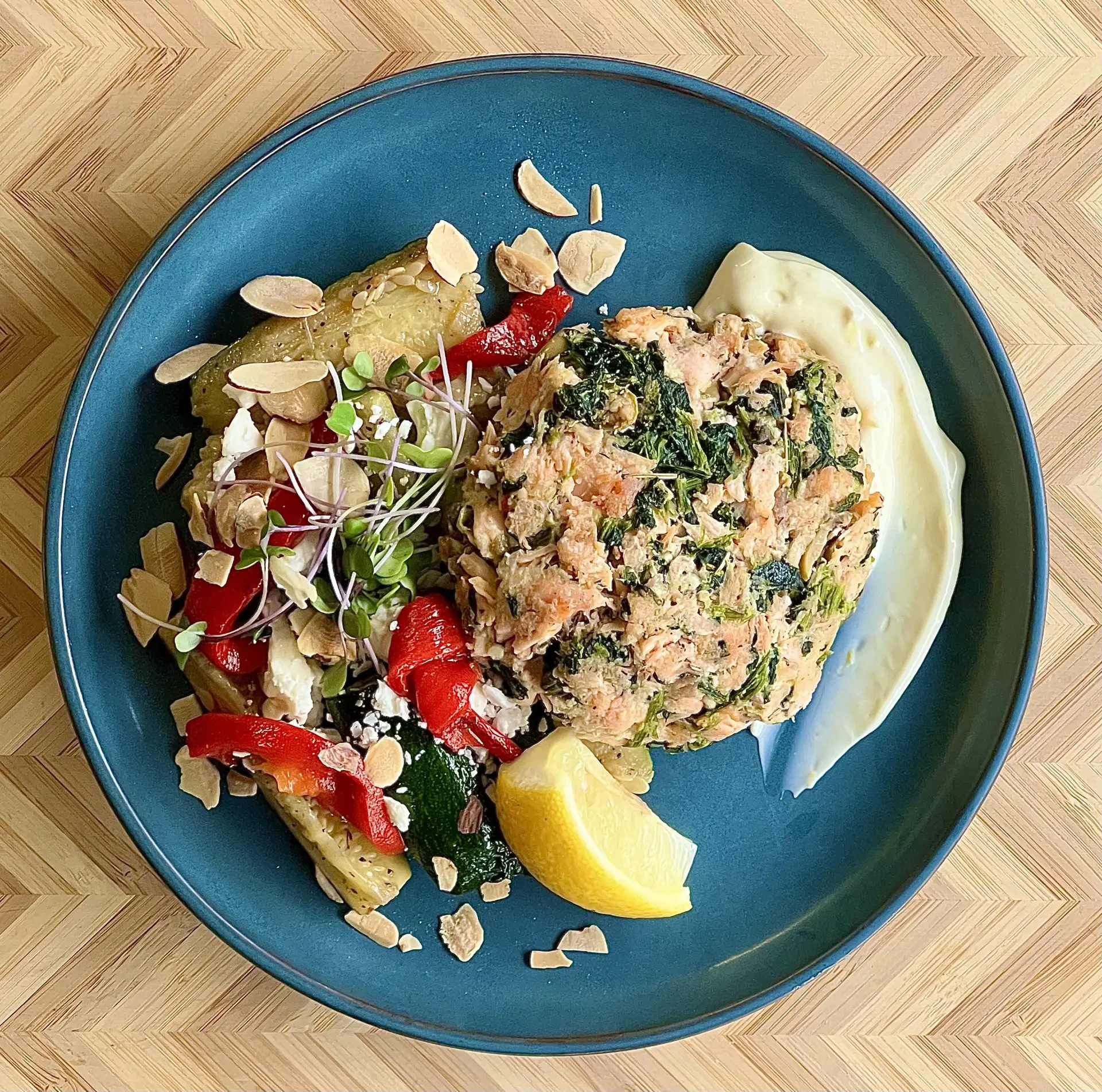 Carb Conscious Mediterranean Salmon Patties