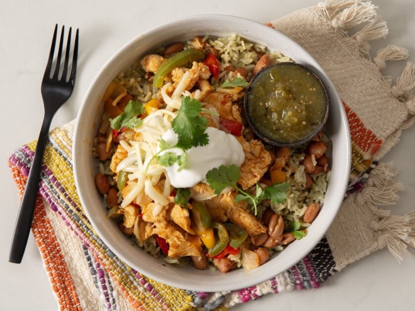 Flex Salsa Verde Chicken Fajita Bowl