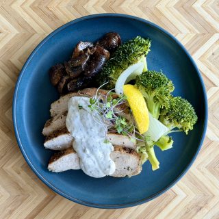 Carb Conscious Chicken with Dill Sauce