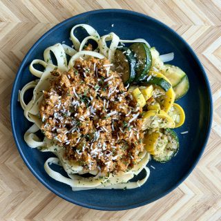 Flex Pumpkin Fettuccine Bolognese