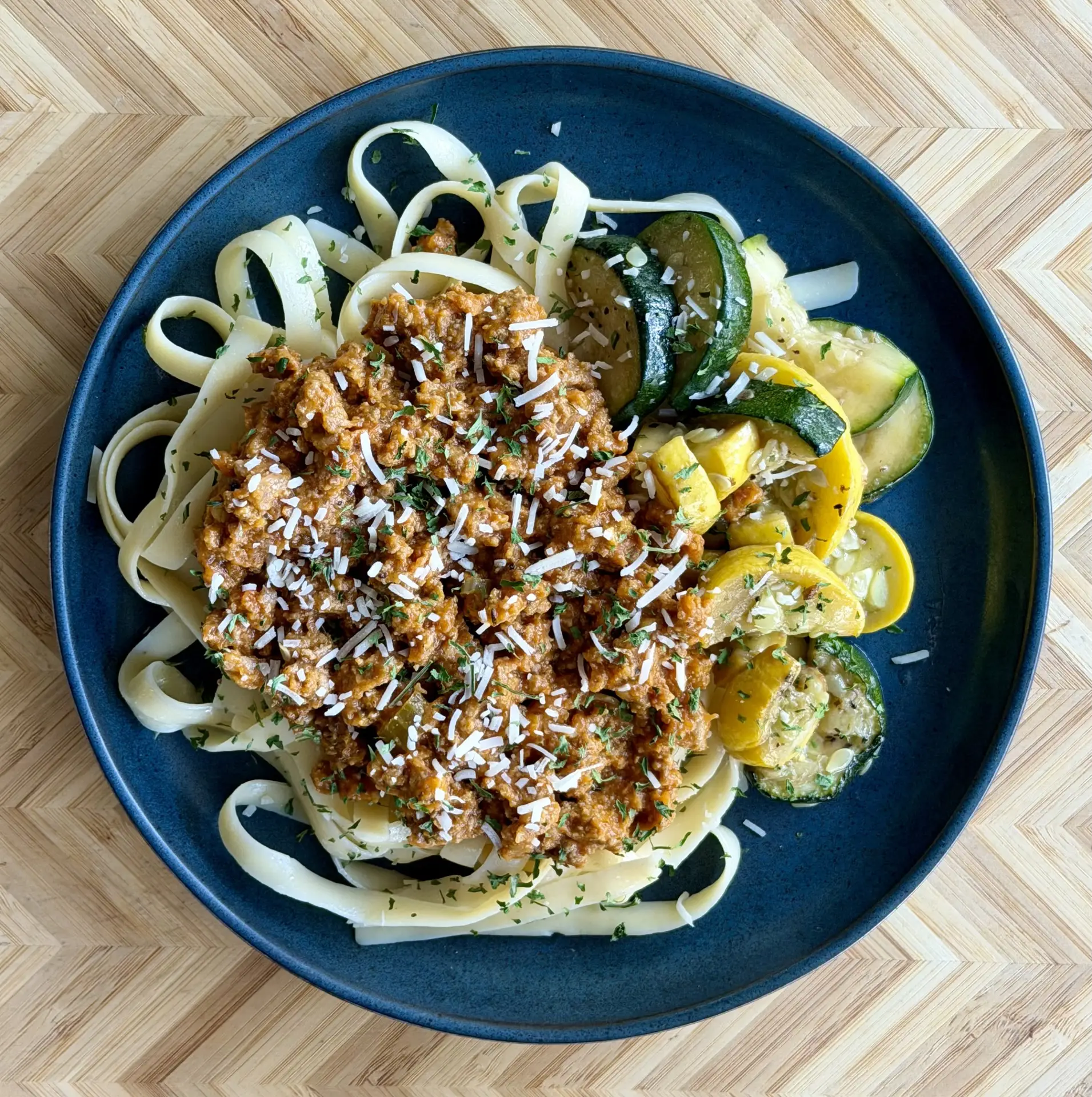 Flex Pumpkin Fettuccine Bolognese